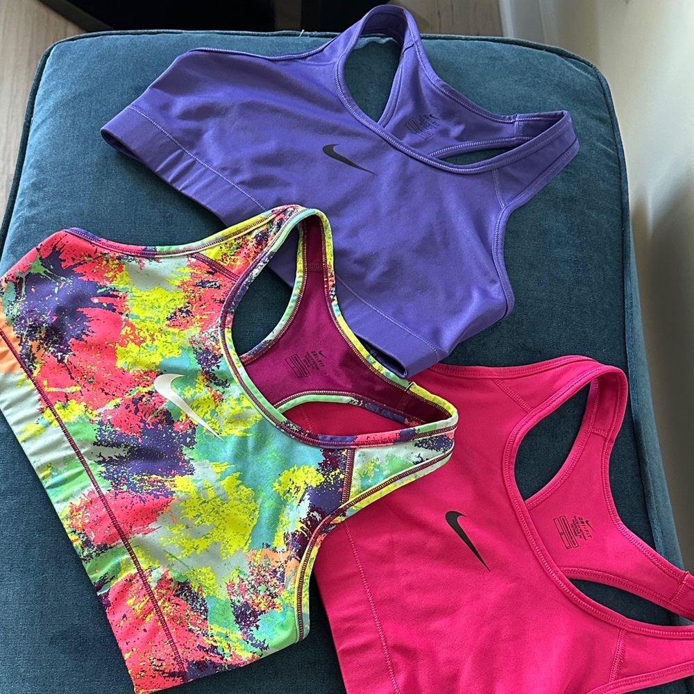 Nike Sports Bra Trio - Purple, Multicolor, Pink